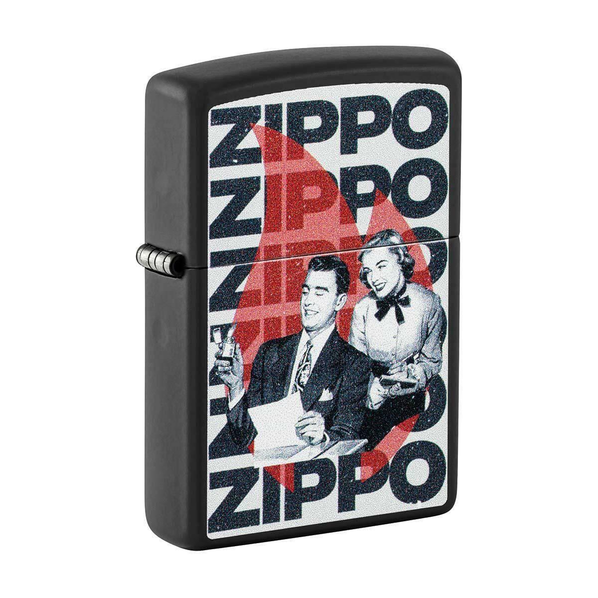 ZIPPO - SMILE WORK BLACK MATTE