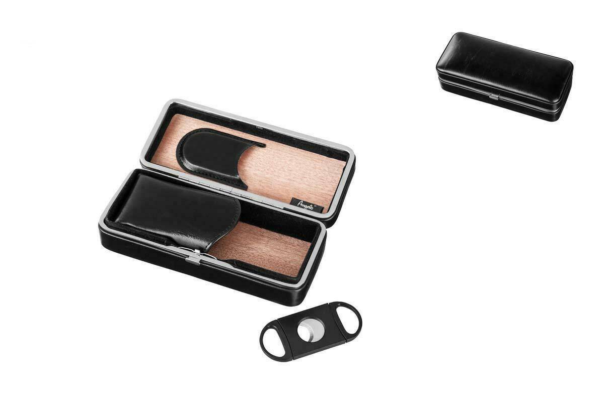 Case for cigar with puncher  - Black