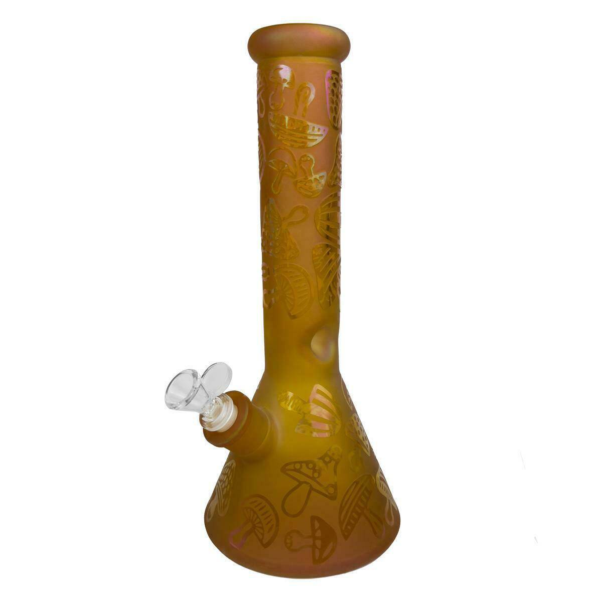 Bong pipe High Fly (SI) - Mushrooms Gold (w.32cm)