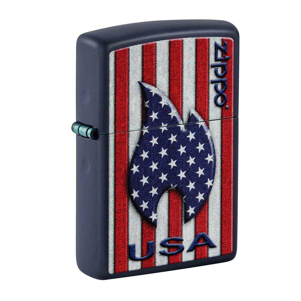 ZIPPO - PATRIOTIC FLAME NAVY MATTE