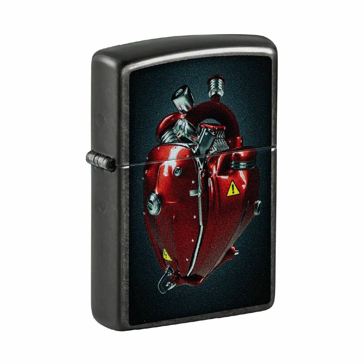 ZIPPO - HEART ENGINE DESIGN GRAY
