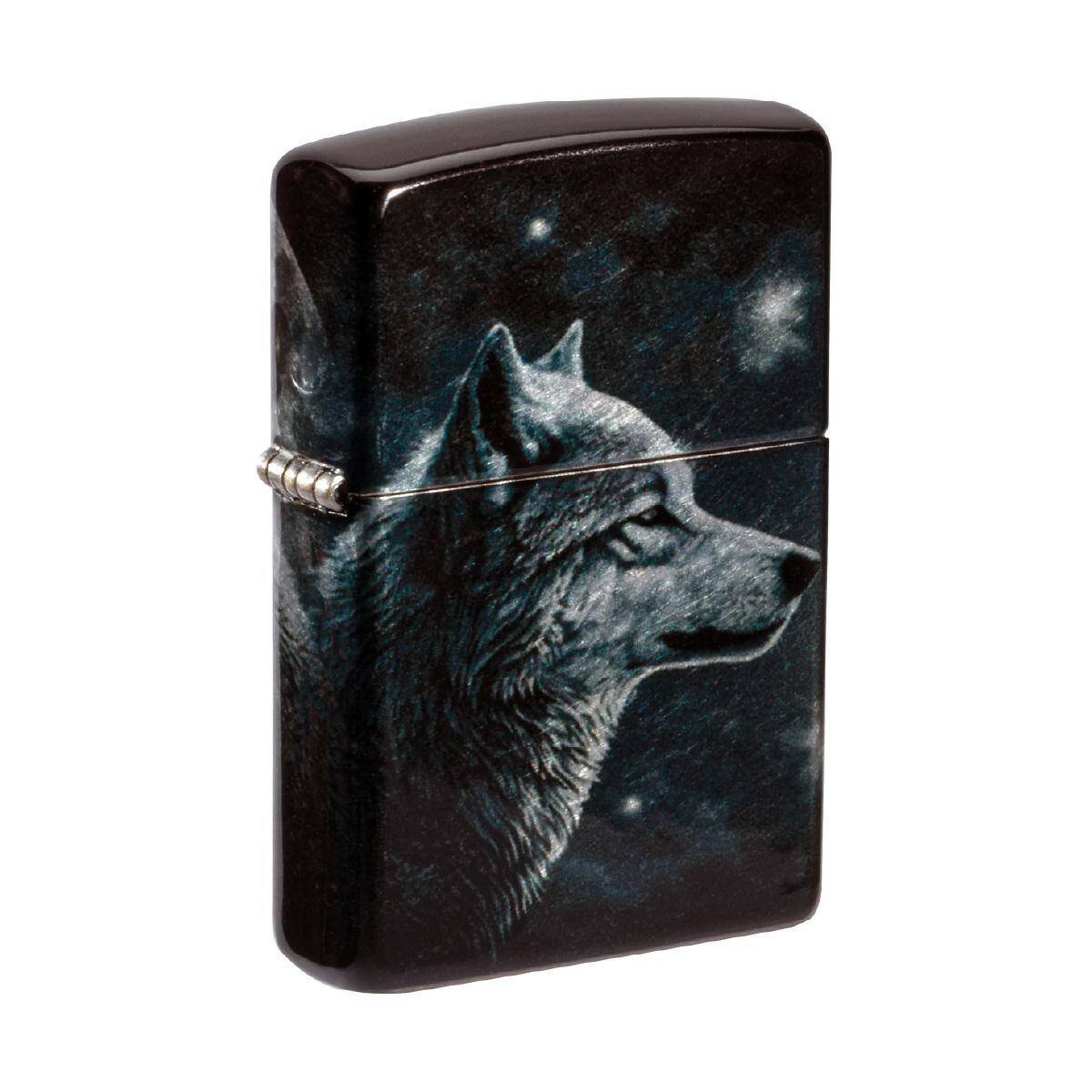 ZIPPO - WOLVES DESIGN TUMBLED CHROME