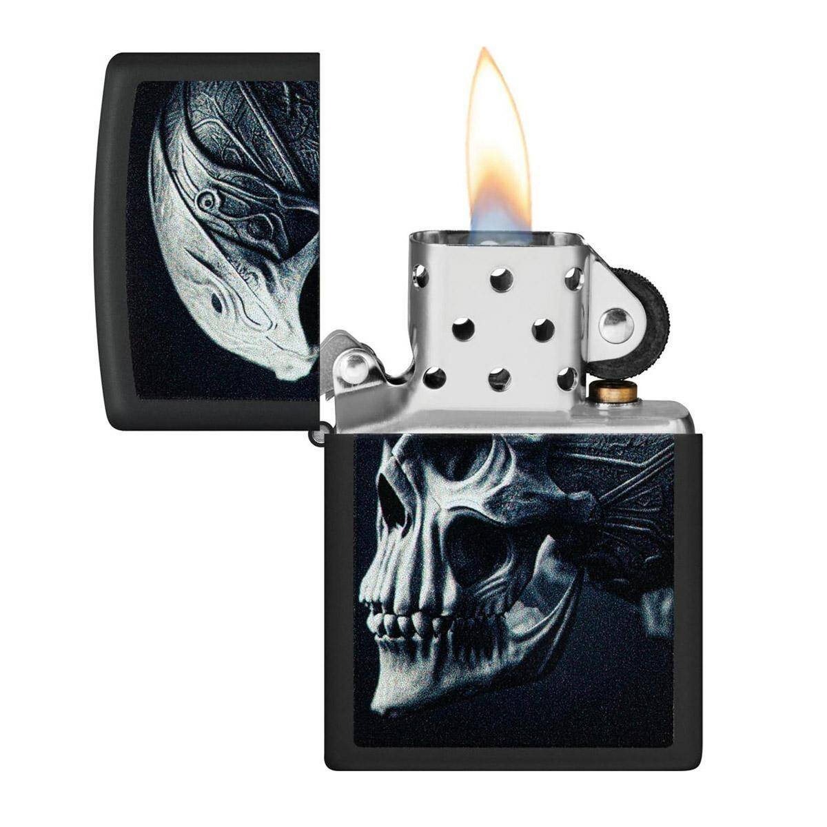 ZIPPO - CYBERPUNK SKULL BLACK MATTE